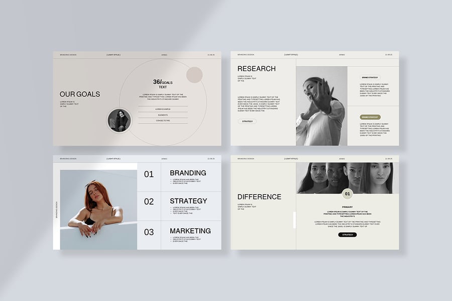 品牌策略PPT模板 (PPTX)