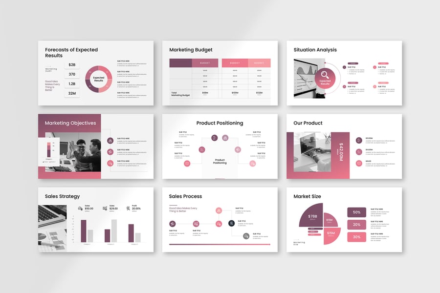 营销计划演示PPT模板 (PPTX)