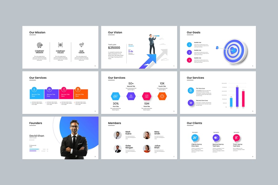 营销计划PPT模板 (PPTX)