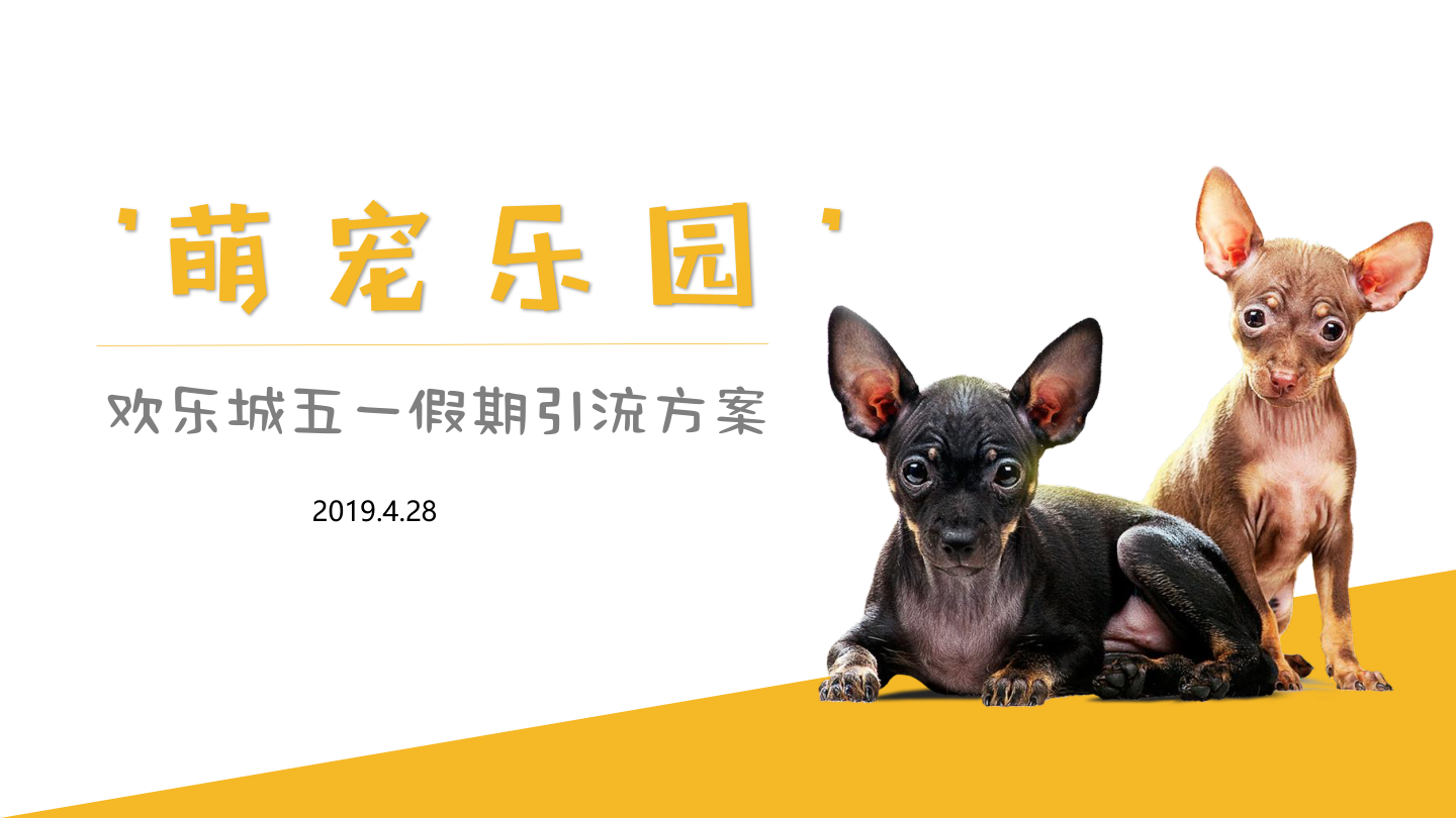 【方案】2019常德欢乐城五一假期萌宠引流方案.pptx