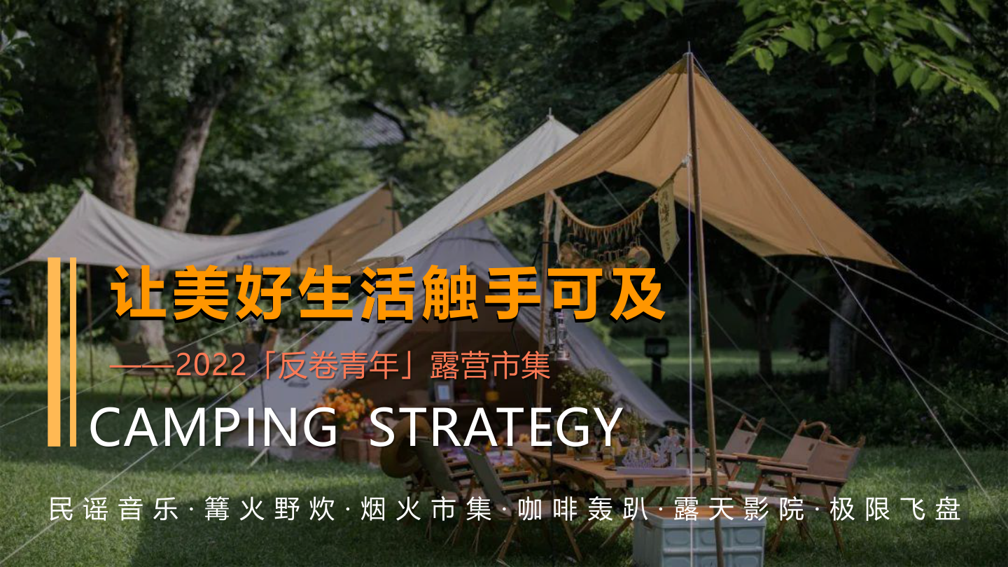 反卷青年 户外露营市集让美好生活触手可及主题活动策划方案.pptx