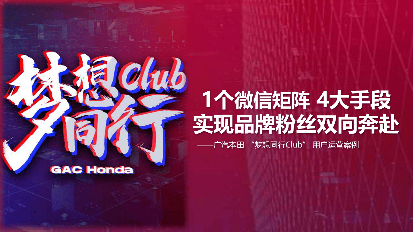 广汽本田“梦想同行Club”用户运营案例例.pdf