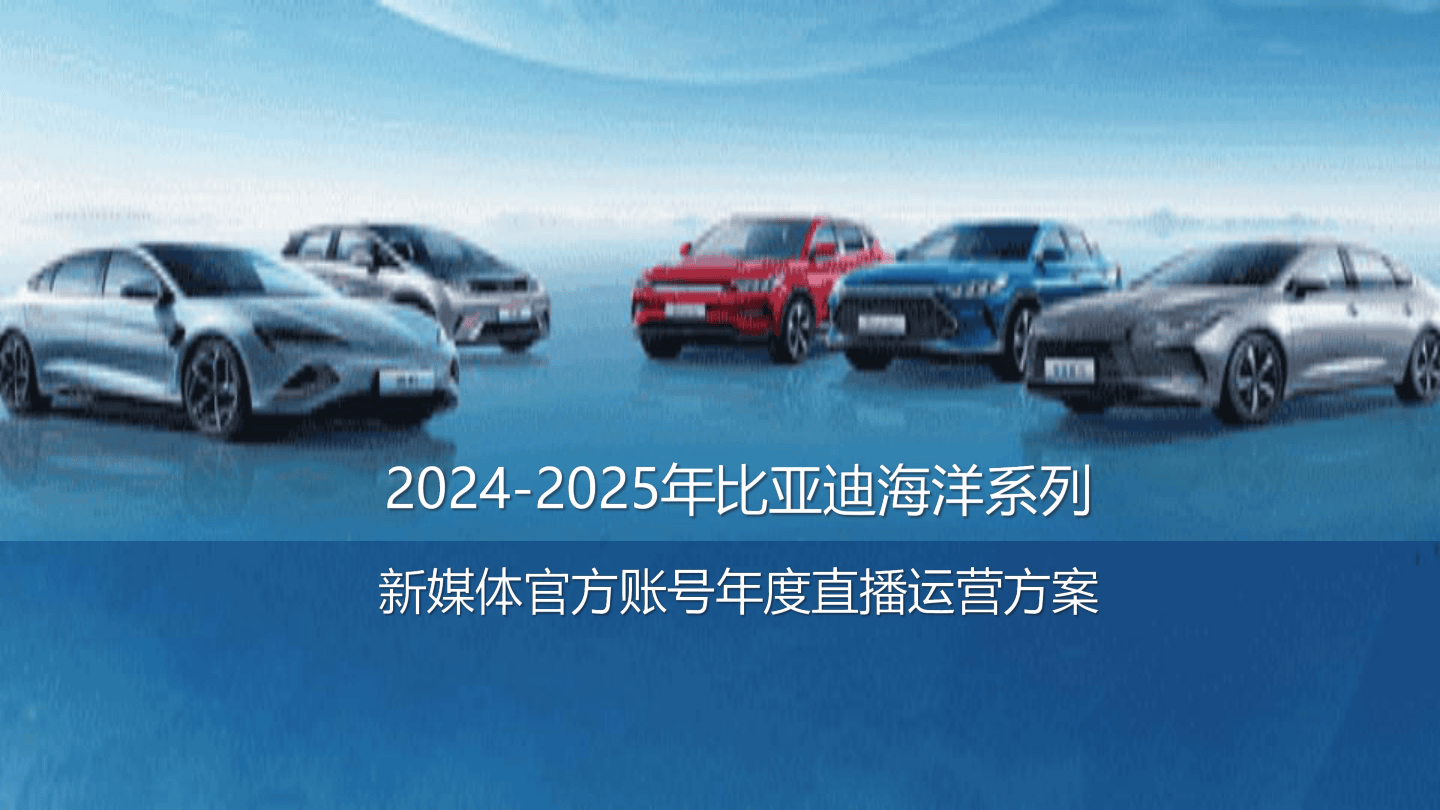 【运营方案】2024-2025比亚迪海洋系列新媒体官方账号年度直播运营方案.pdf