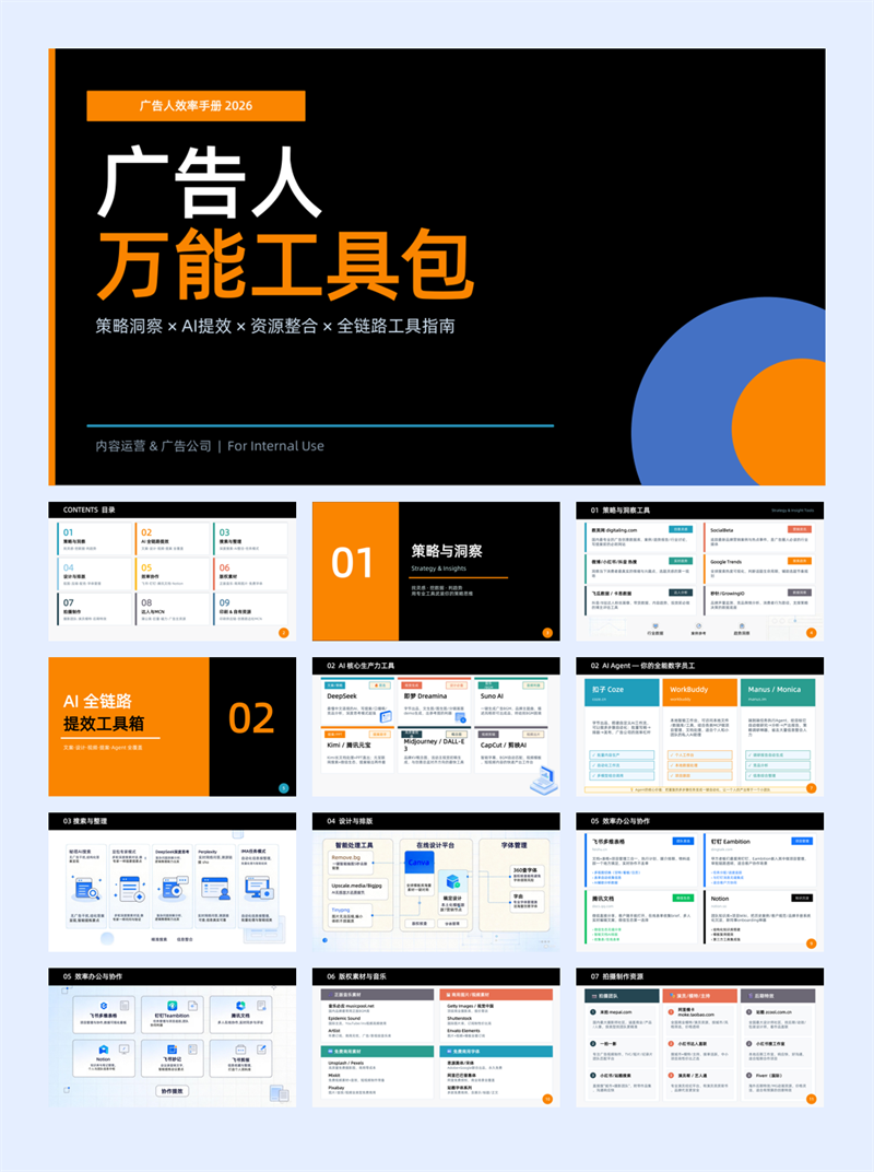广告人效率手册2026万能工具包【创意工具.pdf