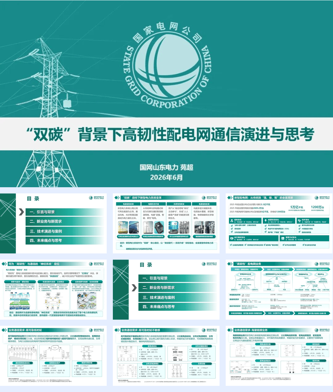 国家电网PPT：“双碳”背景下高韧性配电网通信演进与思考-24页.pdf