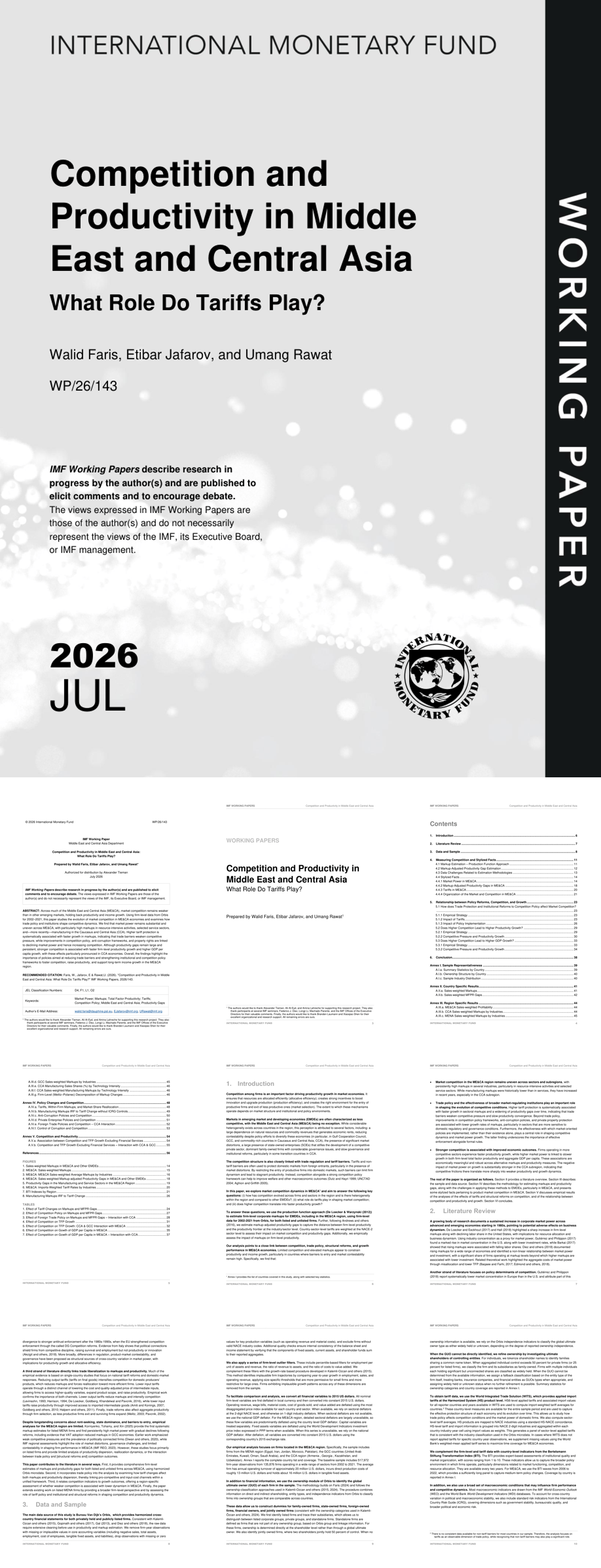 IMF-中东和中亚的竞争与生产力：关税扮演着什么角色？（英）-2026-59页.pdf